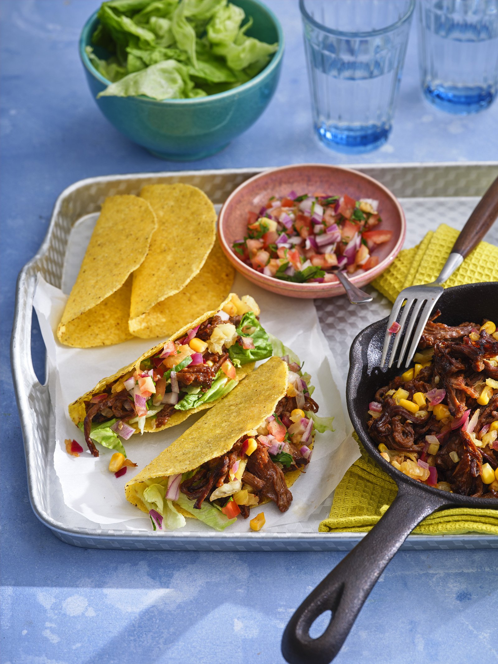 Taco's met pulled beef