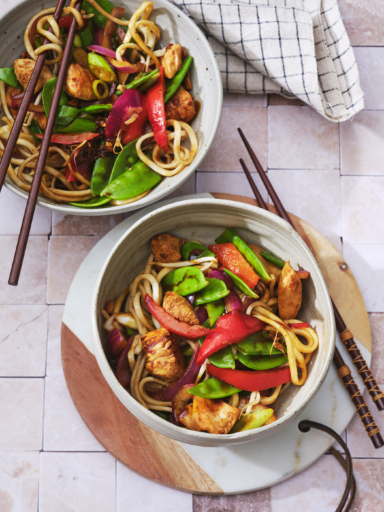 Udon Noedels Kip Groente