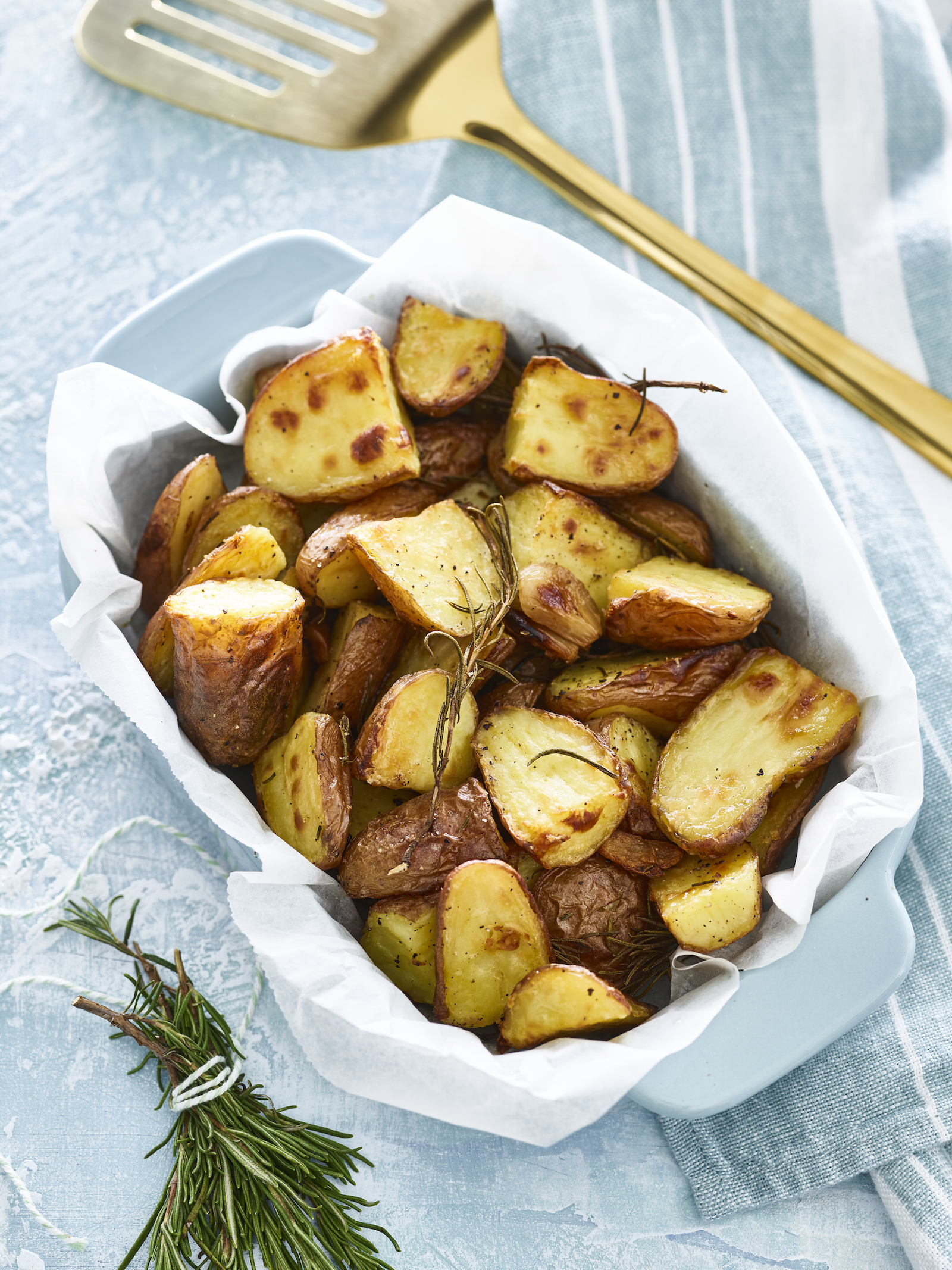 Aardappels met schil uit de oven